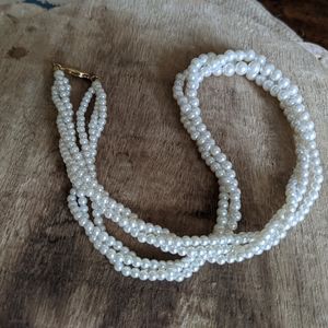 Napier Tri strand Pearl  Necklace